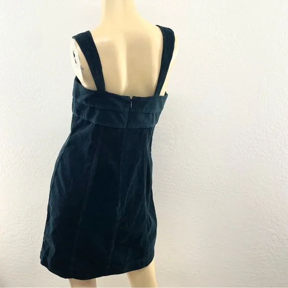 Madewell - Deep Green Corduroy Mini Dress- 4 - Picture 7 of 16